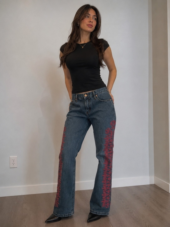 Guess Denim - RARE Vintage 1980s GUESS by Marciano Festival BEADED Jeans